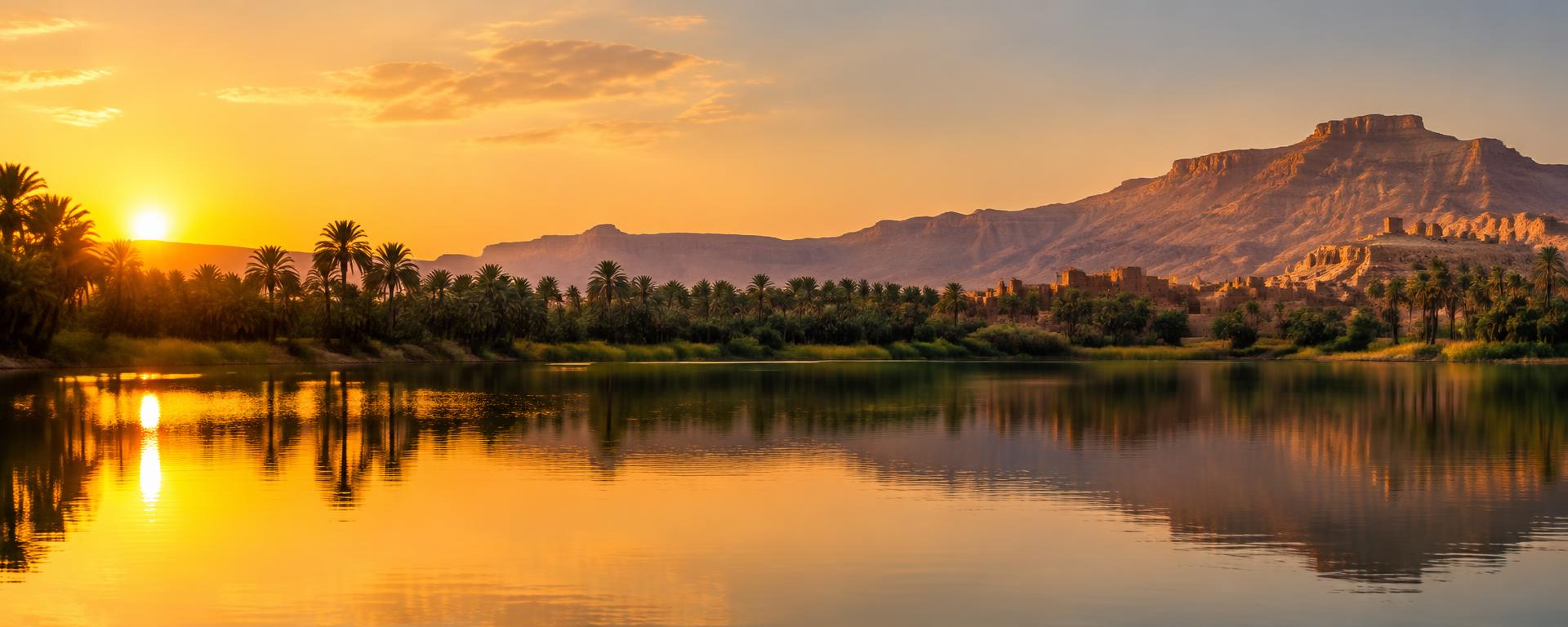 بحيرة في واحة سيوة
